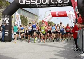 Salida de la prueba del Gran Premio de Fondo en Iznalloz.