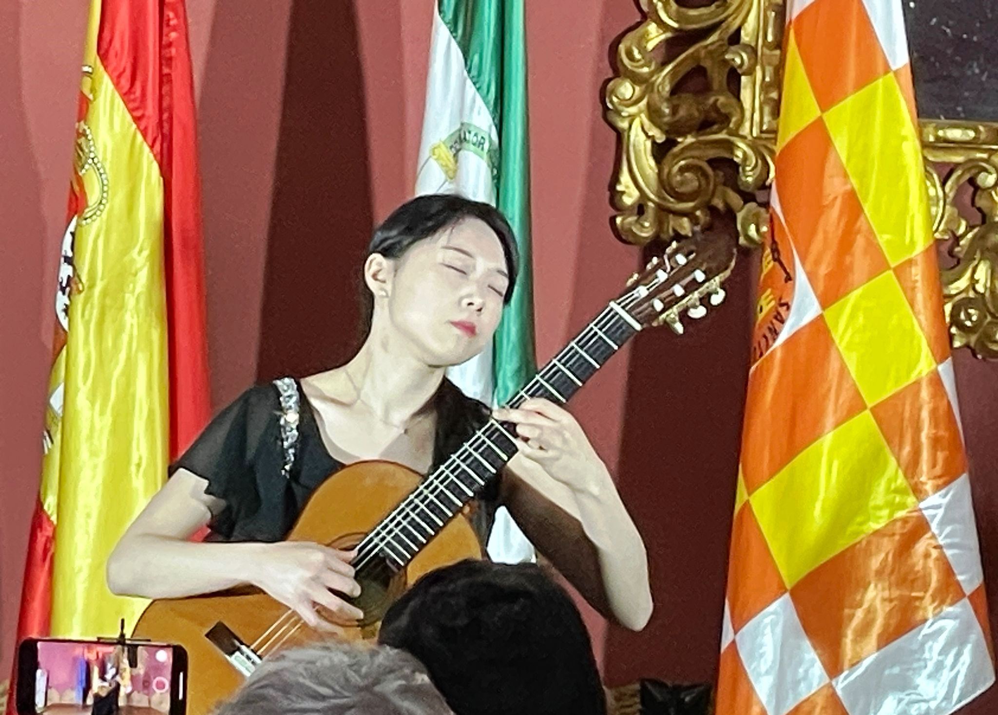 Hayoung Lee, de Corea del Sur, durante la actuación.