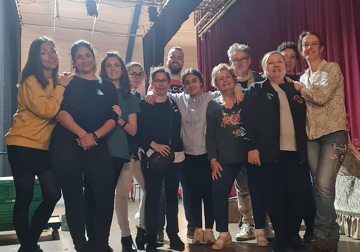 Grupo teatral en Mojácar.