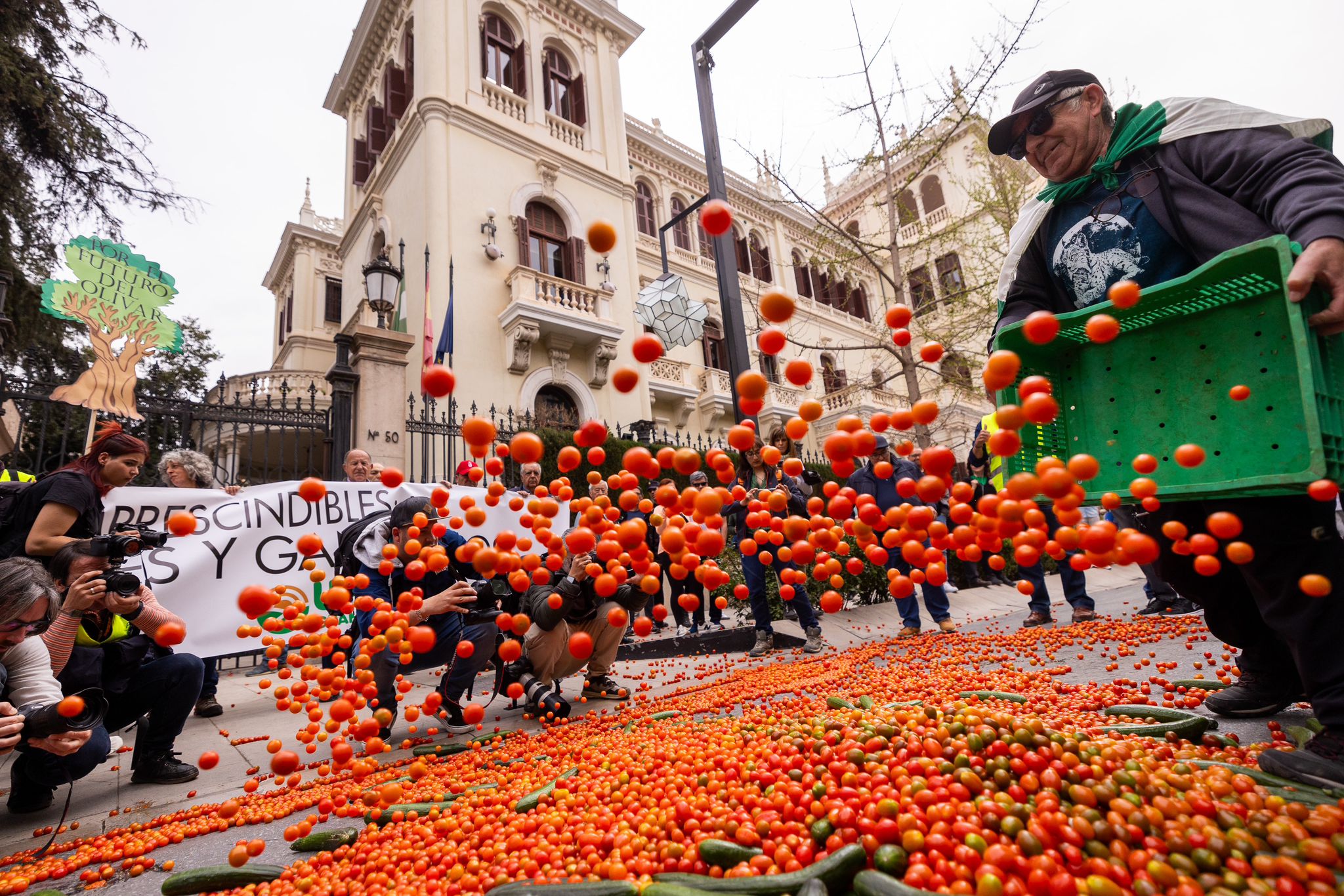 La tractorada de Granada, en imágenes