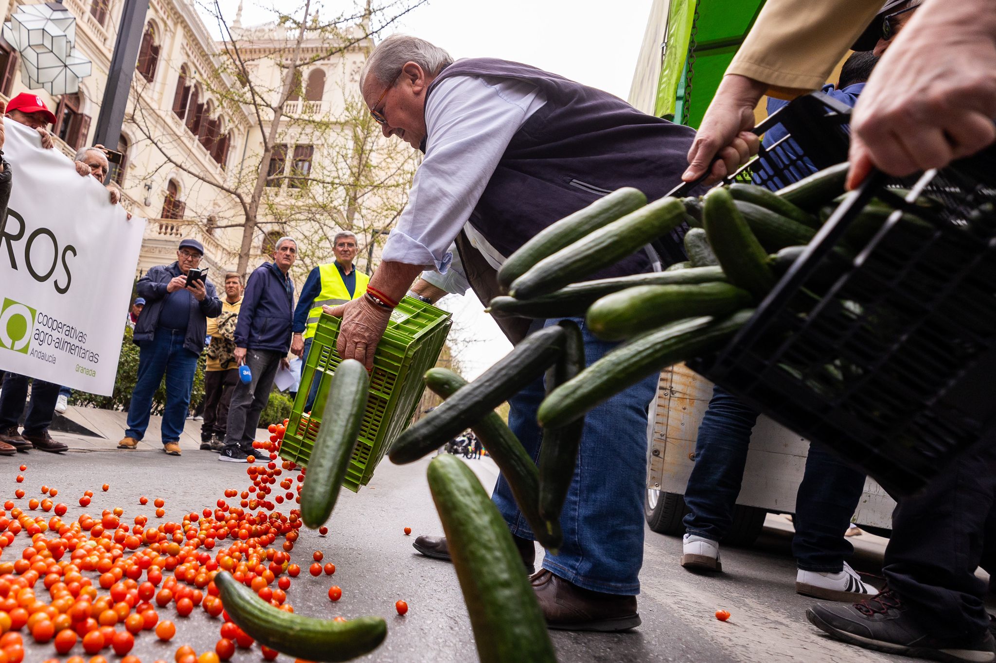 La tractorada de Granada, en imágenes