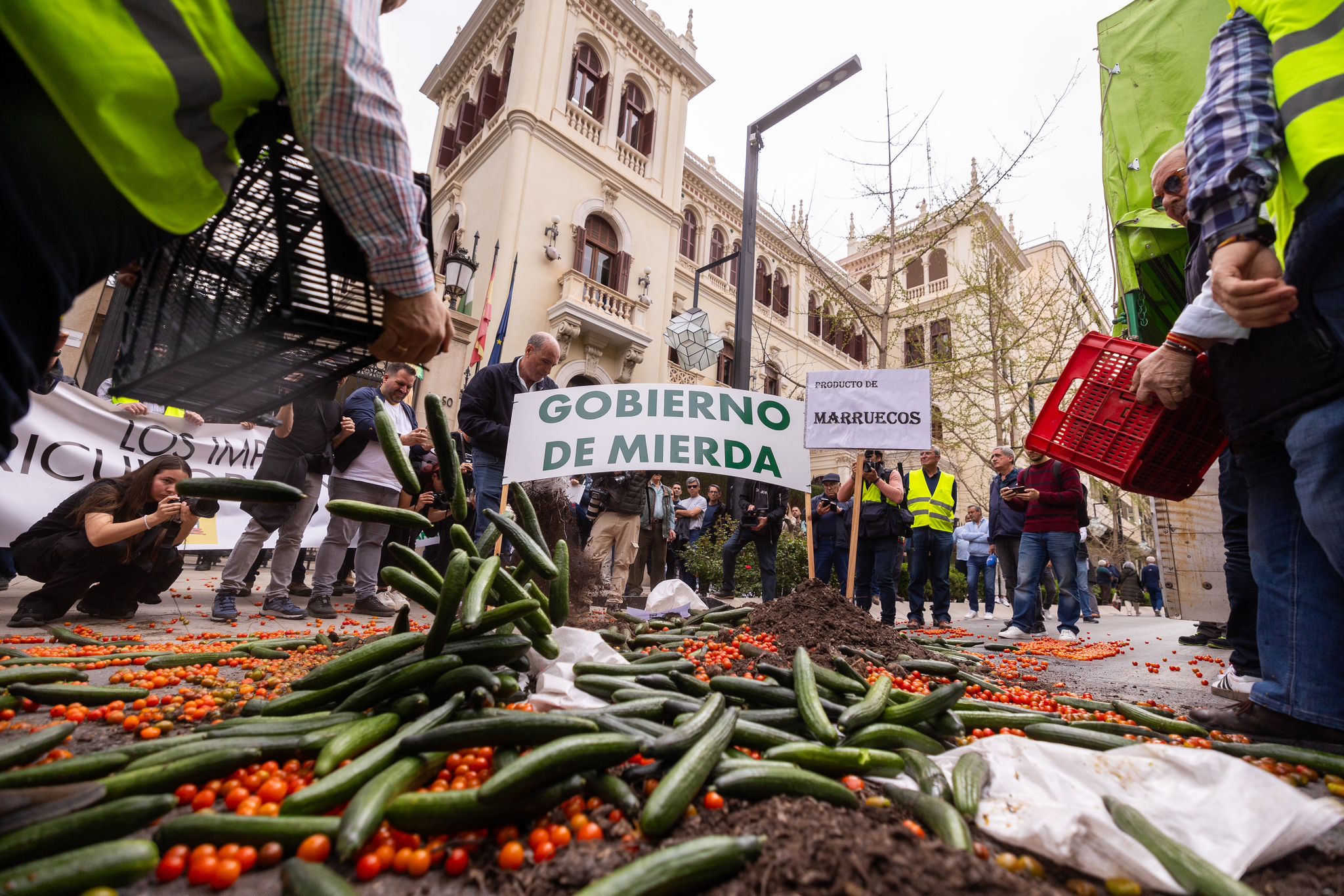 La tractorada de Granada, en imágenes