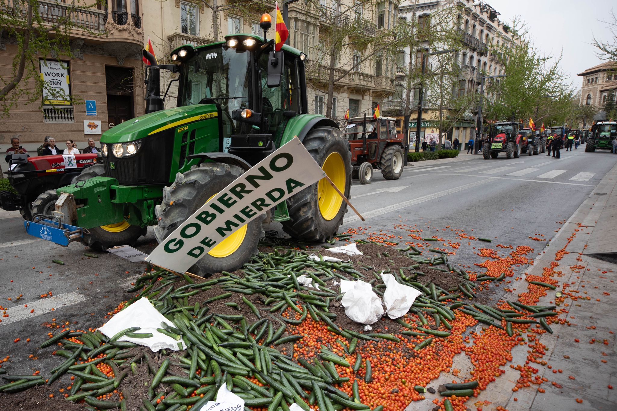 La tractorada de Granada, en imágenes