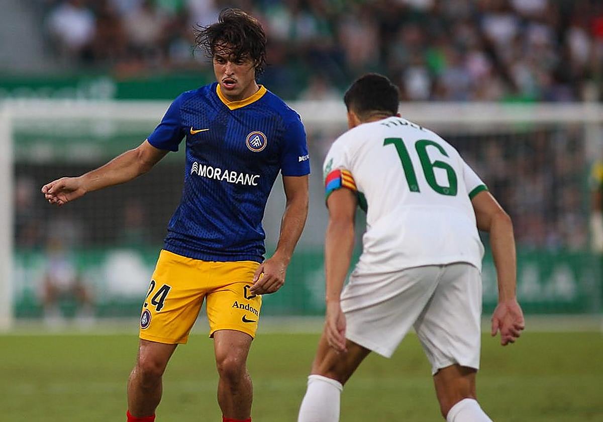 Pablo Moreno, frente al Elche en su única titularidad este curso.