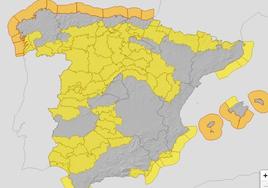 El litoral de la provincia está en aviso amarillo durante este jueves.