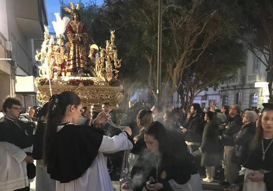 Procesión de Rosario del Mar por el centro de Almería.