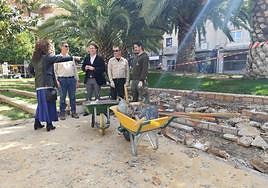 Comienzo de los trabajos en la plaza de La Libertad.