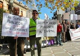 Una de las concentraciones de la coordinadora en Jaén.