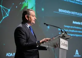 Antonio Sanz, durante la presentación del balance de la Agencia Digital Andaluza.