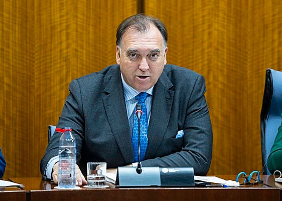 El consejero de Turismo, Arturo Bernal, al inicio de su comparecencia.