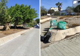 Operarios dejaron limpia esta zona verde de la capital tras la denuncia de los vecinos.