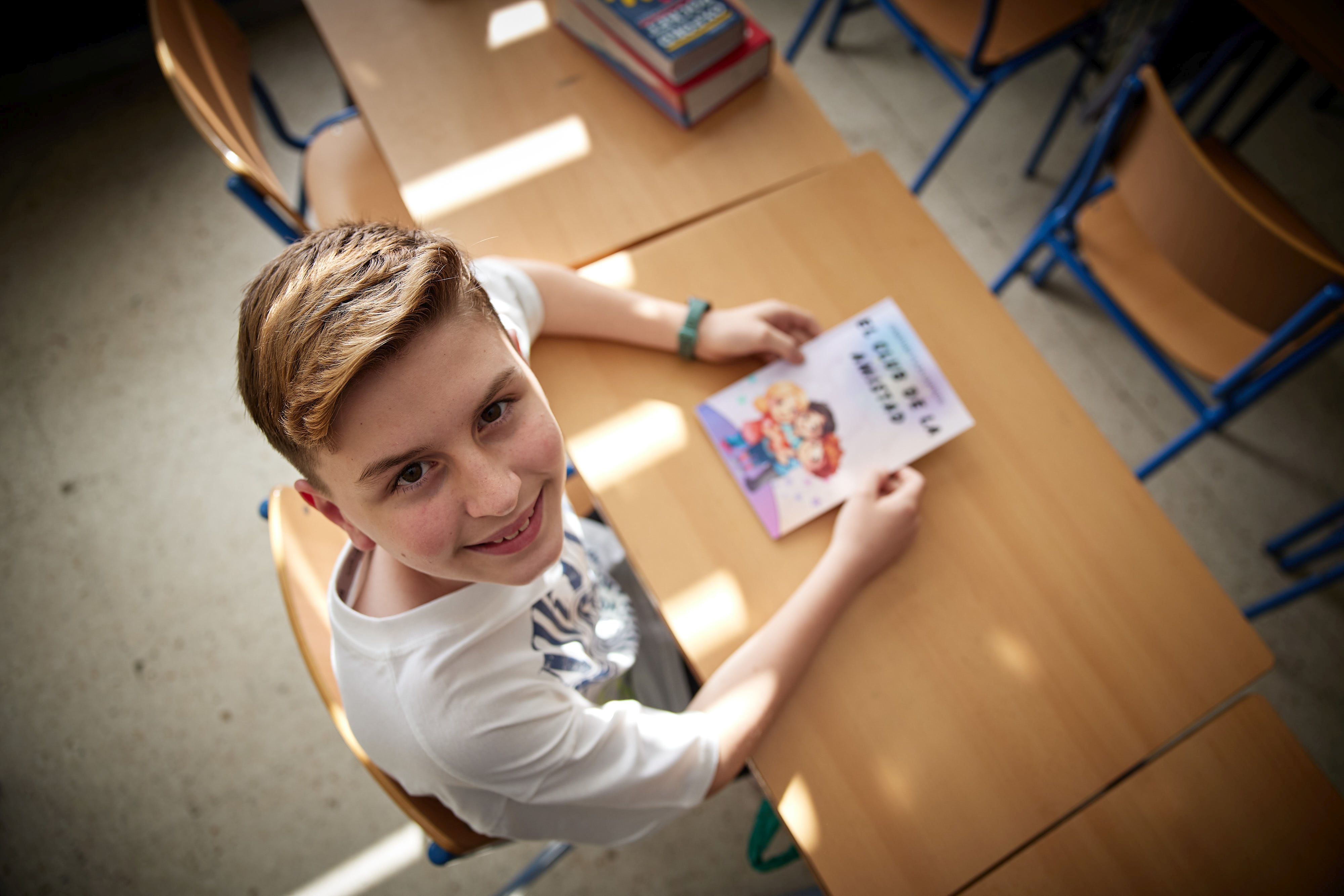 Jonathan, en el aula.