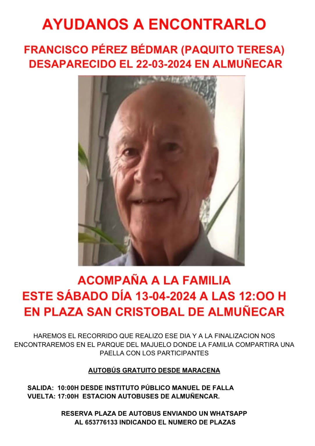 Desaparecido en Almúñecar.