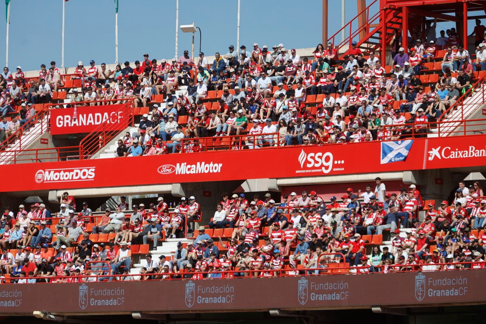 Encuéntrate en la grada en el partido entre Granada y Alavés