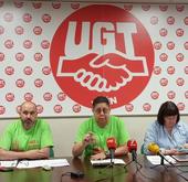 Rueda de prensa de UGT sobre el convenio del campo.