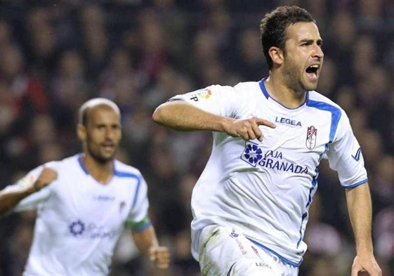 Iñigo López celebra su gol triunfal en San Mamés de 2011.