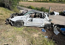 Estado en el que ha quedado el coche siniestrado.