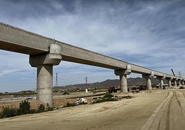 Viaducto en el tramo Pulpí-Vera, que incluye la estación que está prevista en este último municipio del Levante almeriense.
