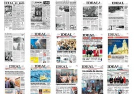 Algunas de las más de 30.000 portadas publicas por IDEAL en Jaén.