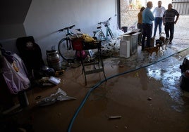 Una de las viviendas afectadas por la tormenta, en Valderrubio.