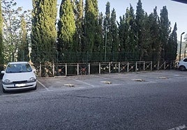 Plazas vacías en el párking de La Merced.