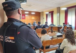 Sala de vistas de la Audiencia Provincial de Jaén, durante el juicio.