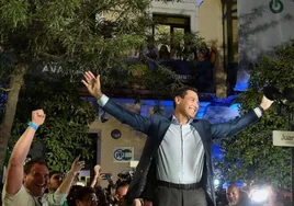 Juanma Moreno celebra su victoria electoral de junio de 2022.