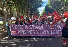 Manifestación durante este 1 de mayo