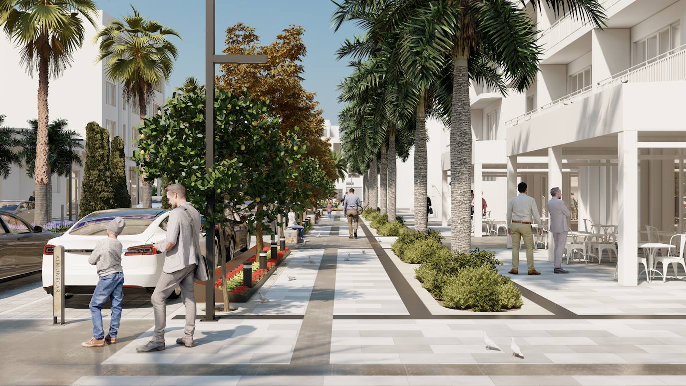 La remodelación completa de la arteria principal de Almuñécar, en imágenes