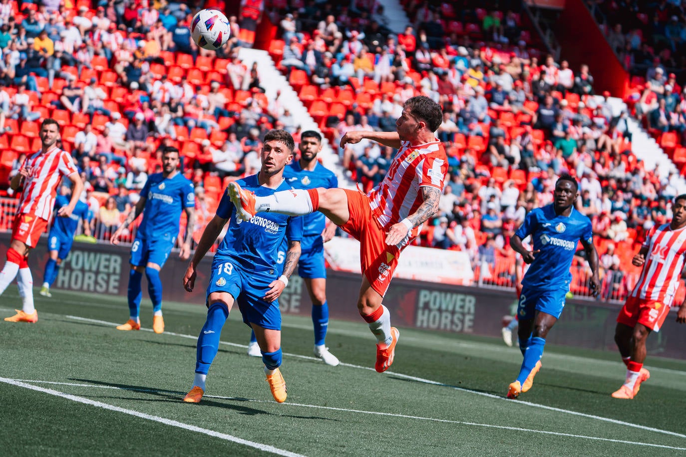 Imagen del partido disputado entre el Almería y el Getafe en la jornada 33