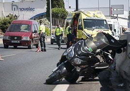 Un accidente de tráfico en la A-44 de Granada, en una imagen de archivo.