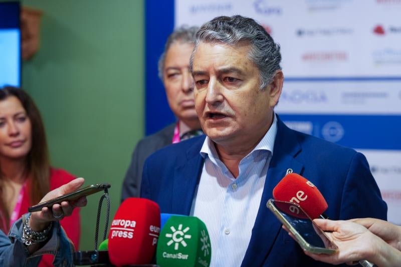 El consejero de Presidencia, Antonio Sanz, este lunes en Sevilla.