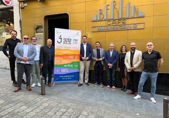 Grupo participante en la presentación de 'Jaén en julio' en Madrid, con miembros de todos los festivales de la iniciativa.