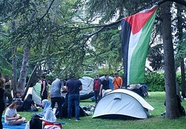 Acampada de estudiantes de la UGR.