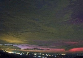 Aurora boreal captada en Almería.