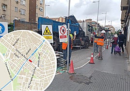 Las obras que se están ejecutando en Camino de Ronda.