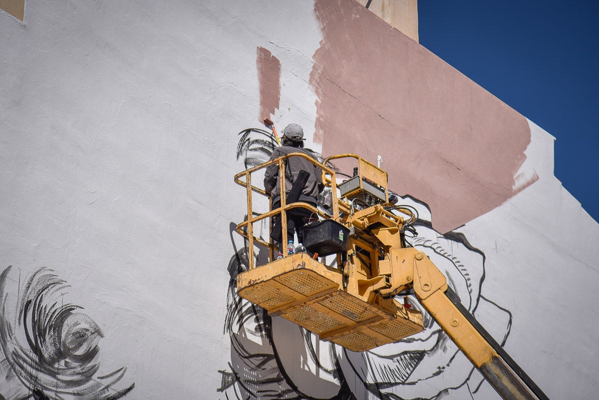Salobreña inundada de grafitis artísticos, en imágenes