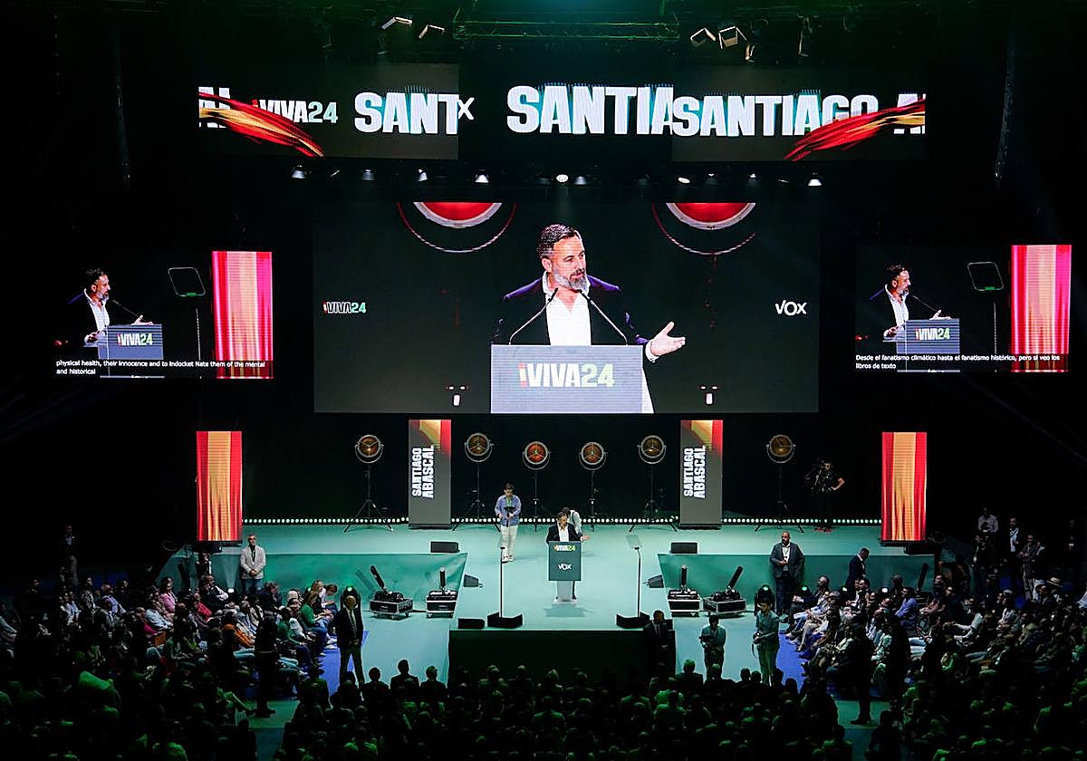 Santiago Abascal durante su intervención.