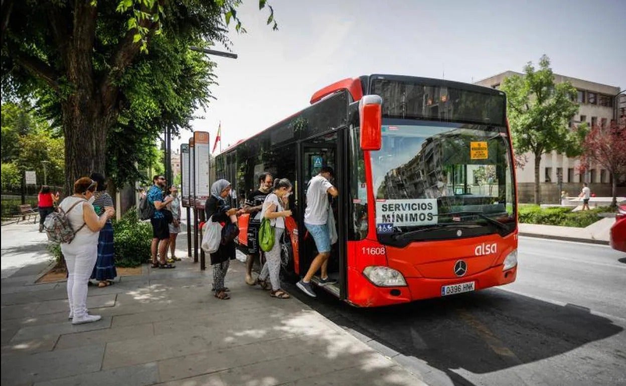 Imagen de archivo de una huelga en Transportes Rober.