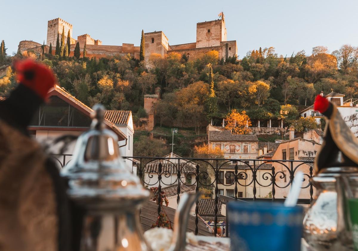 Vistas desde la terraza de la tetería.