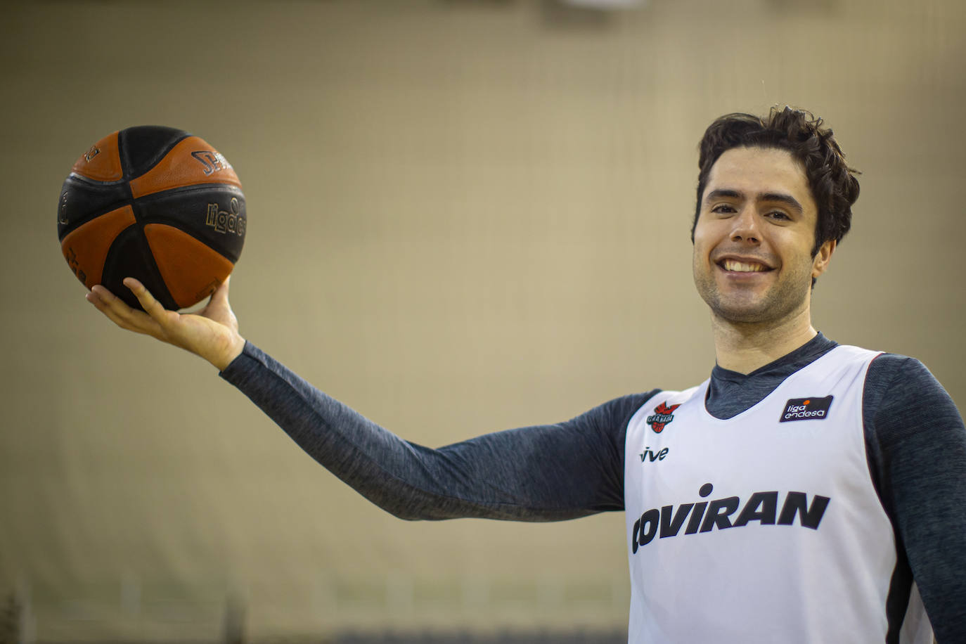 La sonrisa de Germán Martínez no la borra su experiencia con el Covirán en la ACB pero desea jugar más la próxima temporada.