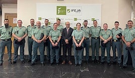 Equipo Roca con el delegado Manuel Fernández