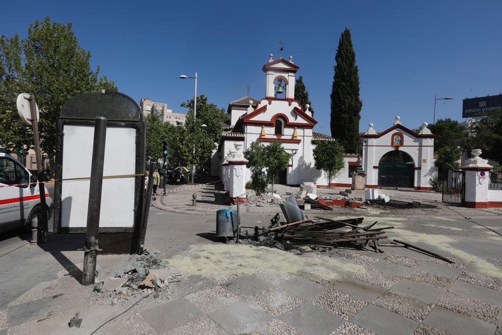 Las imágenes de la parroquia de San Isidro tras el destrozo