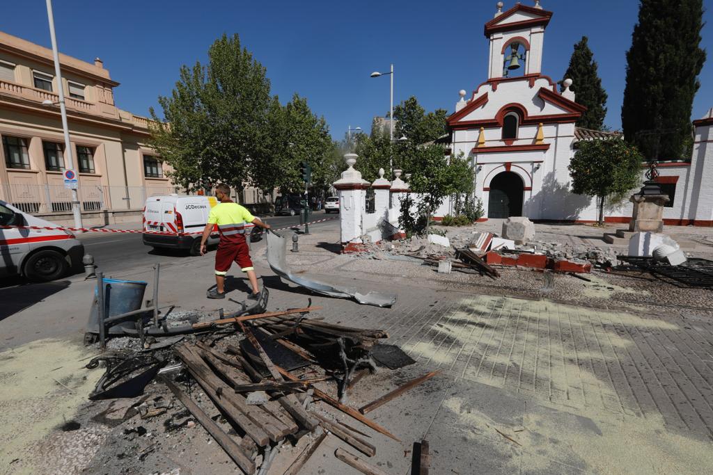 Las imágenes de la parroquia de San Isidro tras el destrozo