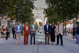 Juanma Moreno, anoche en el ferial.