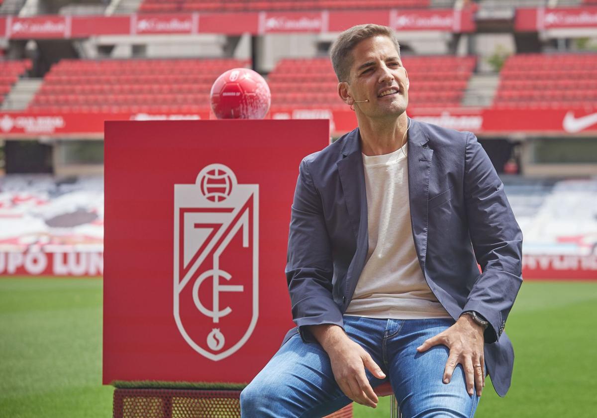 Robert Moreno, en su presentación como entrenador del Granada.