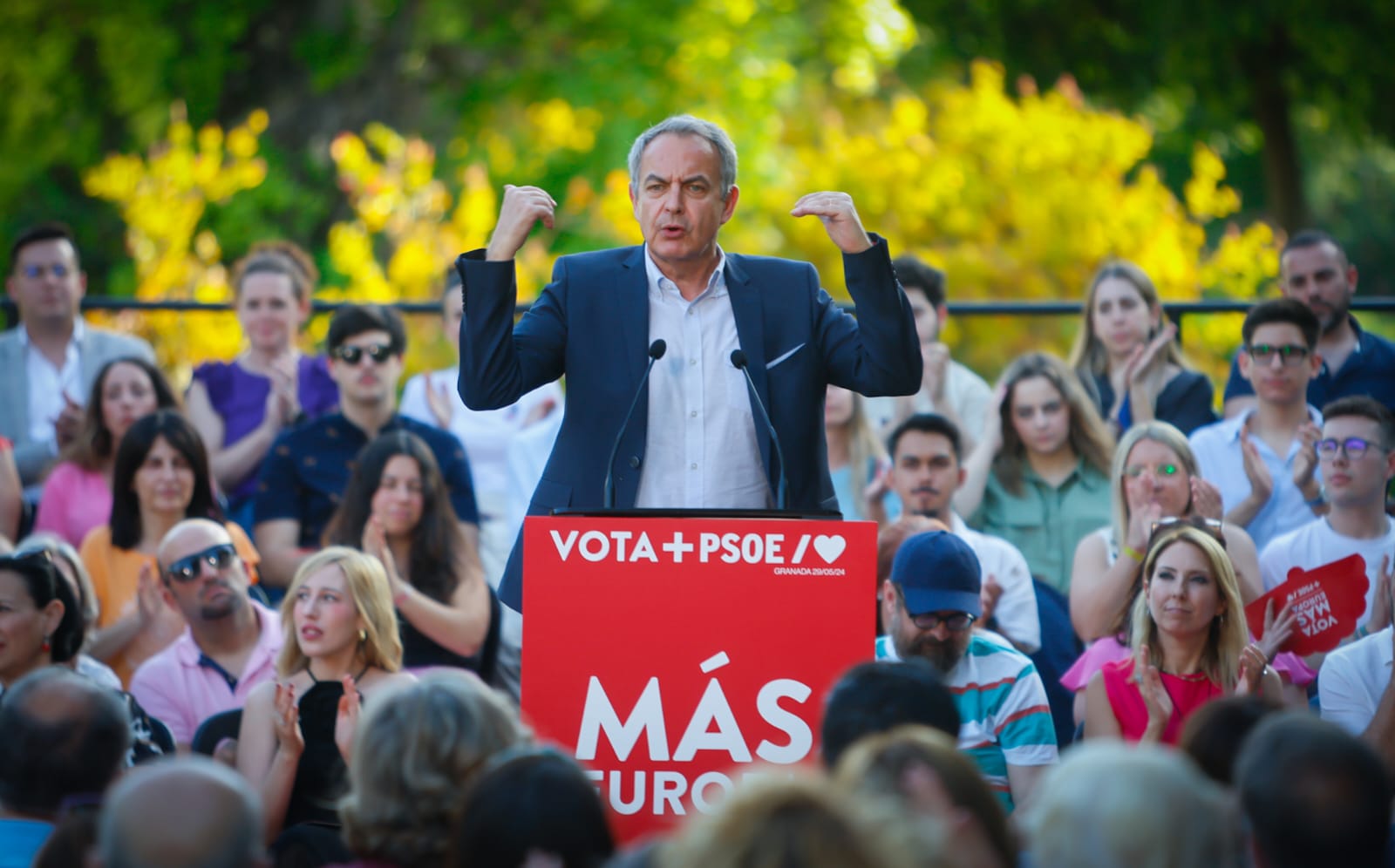 Zapatero, durante el mitin de este miércoles.