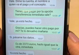 Modelo del delito de estafa 'hijo en apuros'.