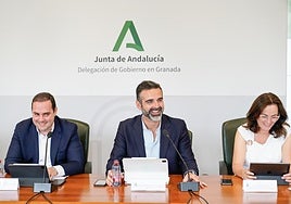 Fernández-Pacheco preside el comité de dirección ampliado de su Consejería en Granada.
