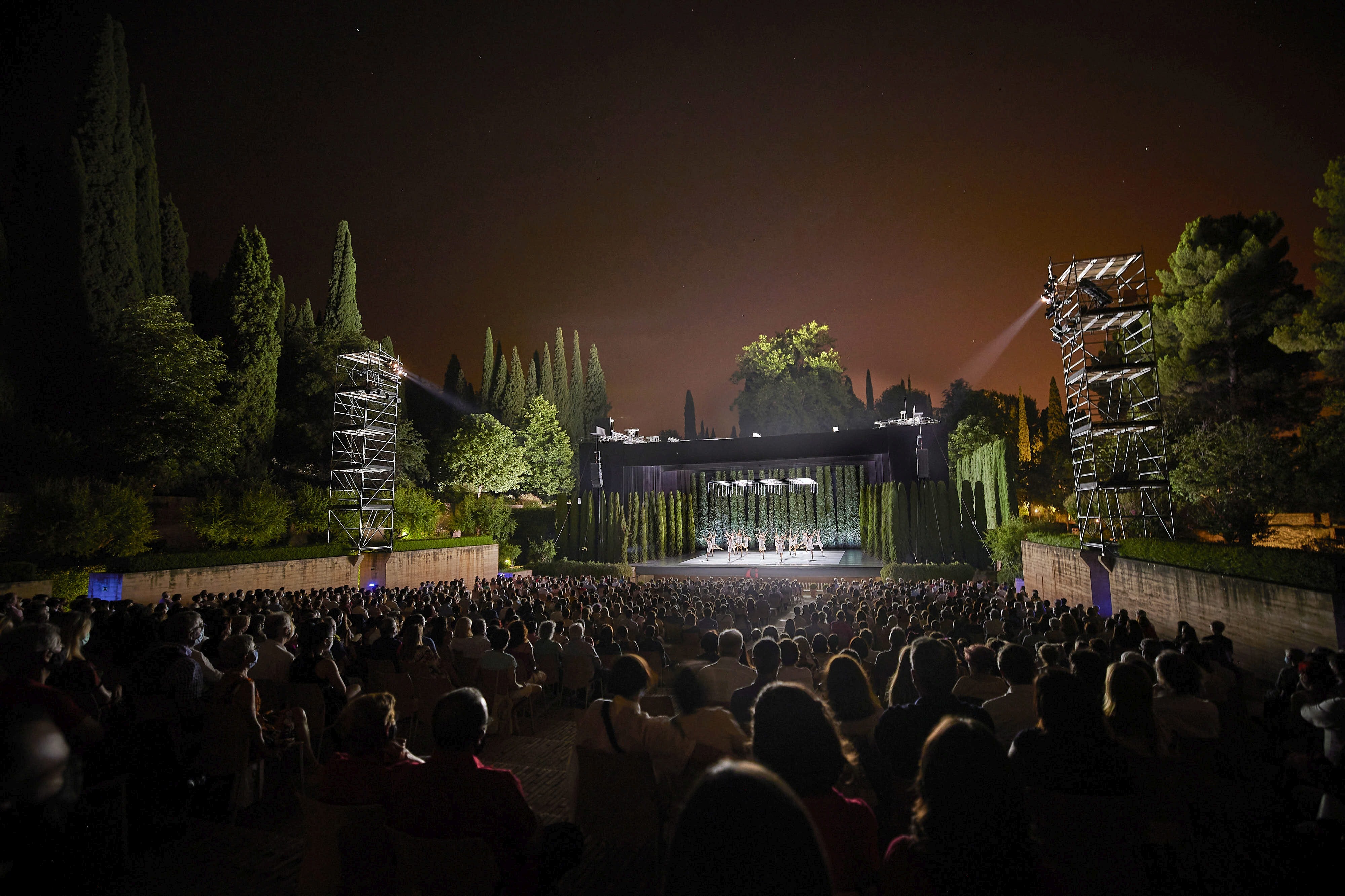 El Teatro Generalife, en una sesión de ballet de la edición de 2023.